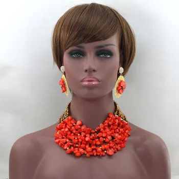 2017 African Coral Beads Jewelry Set Trendy Chunky Wedding Necklace Bracelet Earrings Bridal Jewelry Sets Free Shipping ABL516
2017 African Coral Beads Jewelry Set Trendy Chunky Wedding Necklace Bracelet Earrings Bridal Jewelry Sets Free Shipping ABL516