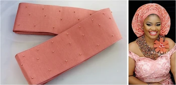 African headtie,Head Gear,Sego Gele & Ipele, African Aso Oke Headtie with Beads Solid and Plain Peach color AsoOke 01
African headtie,Head Gear,Sego Gele & Ipele, African Aso Oke Headtie with Beads Solid and Plain Peach color AsoOke 01