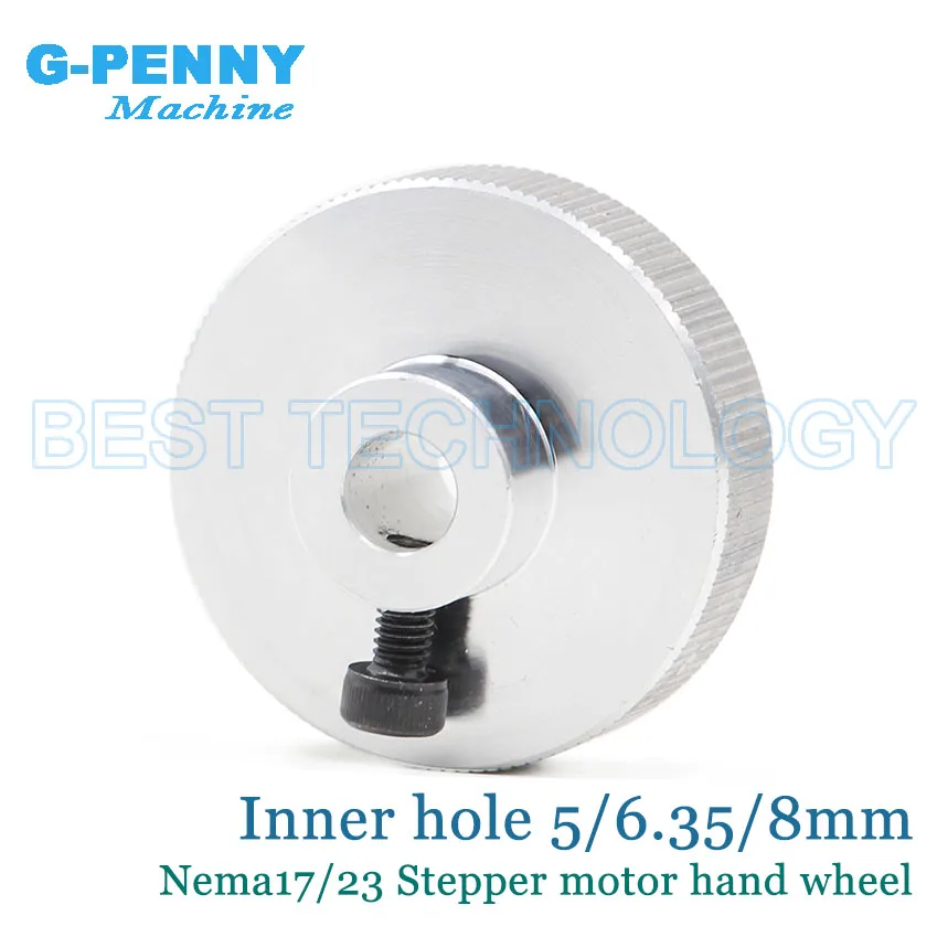 

Nema17 Nema23 stepper motor hand wheel 5mm 6.35mm 8mm inner hole Nema 17 Nema 23 motor handwheel for dual / double shaft motor