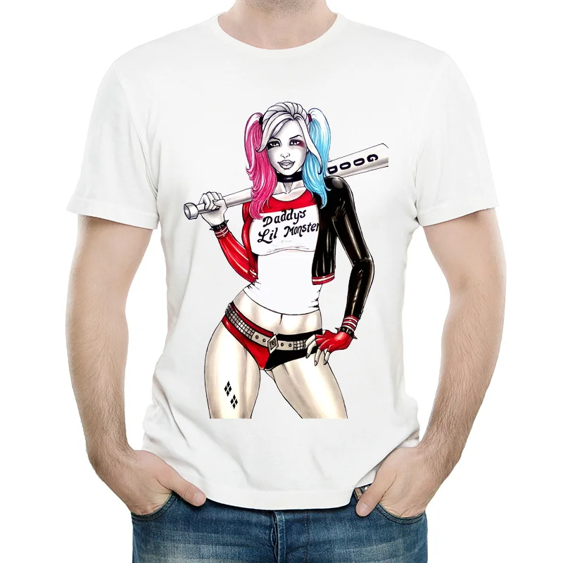 Harley Quinn Cosplay T Shirt White Color Mens Fashion Short Sleeve Suicide Squad Harley Quinn T-shirt Tops Tees tshirt
Harley Quinn Cosplay T Shirt White Color Mens Fashion Short Sleeve Suicide Squad Harley Quinn T-shirt Tops Tees tshirt