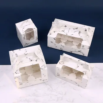 10Pcs Marble Texture Cake Box Macaroon 1/2/4/6 Cupcake Boxes With Window Biscuit Boxes Gift Bag Handle Baking Decoration Package 
10Pcs Marble Texture Cake Box Macaroon 1/2/4/6 Cupcake Boxes With Window Biscuit Boxes Gift Bag Handle Baking Decoration Package