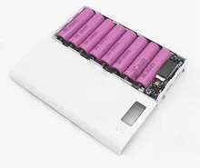 (NO Battery) 8×18650 Portable Power Bank Case 2A Battery Charger DIY External Battery Pack Kit with LCD Display