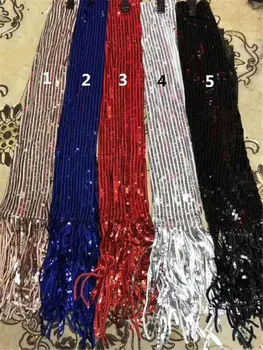 BZL-10233 New design and high quality 5yards tulle embroidery french net lace fabric with sequins and sequins fringe
BZL-10233 New design and high quality 5yards tulle embroidery french net lace fabric with sequins and sequins fringe