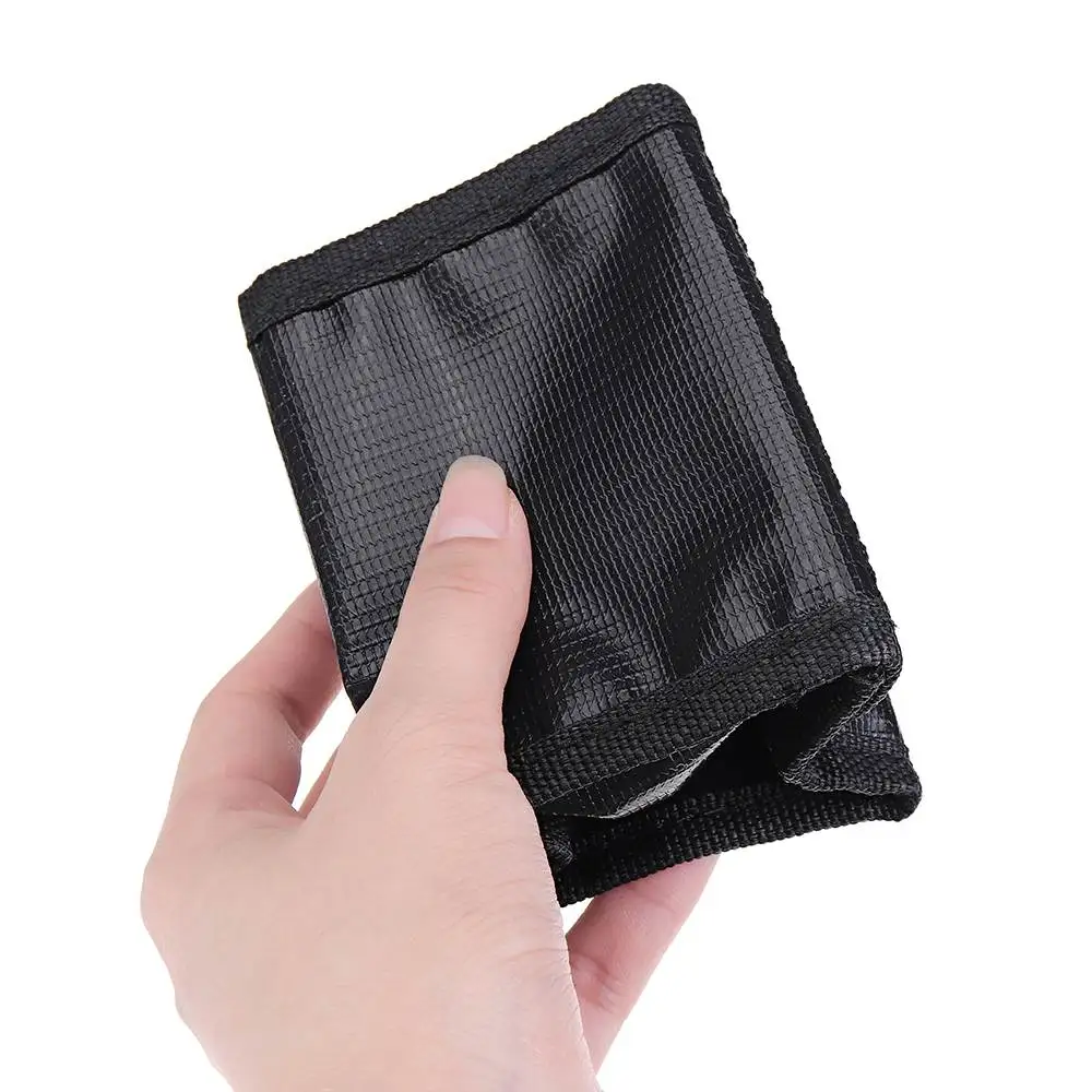 URUAV Retardant Black Lipo Battery proof Bag Explosion Proof Safety Bag for RC Battery RC Models Spare Part DIY 100X80X50mm 37g URUAV Retardant Black Lipo Battery proof Bag Explosion Proof Safety Bag for RC Battery RC Models Spare Part DIY 100X80X50mm 37g