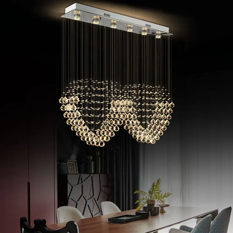 Modern LED Ceiling Crystal Chandeliers luxury Crystal Lamp For Living Room Dining Room Rectangle double heart Lighting Fixtures
Modern LED Ceiling Crystal Chandeliers luxury Crystal Lamp For Living Room Dining Room Rectangle double heart Lighting Fixtures