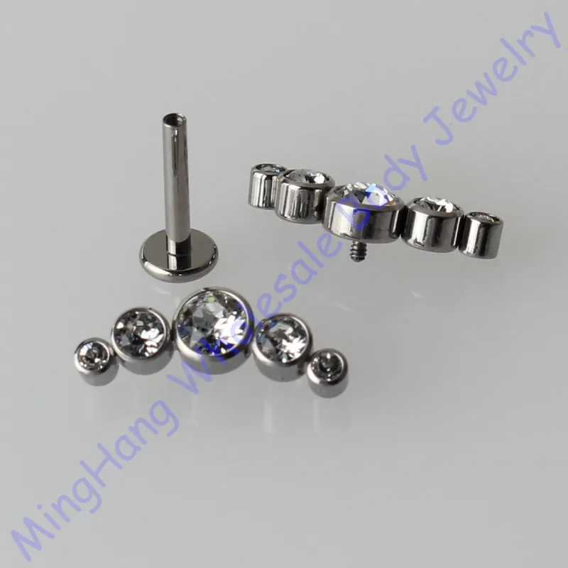 

G23 Titanium 16g Ear Cartilage Helix Tragus Stud Labret Lip Piercing Body Jewelry