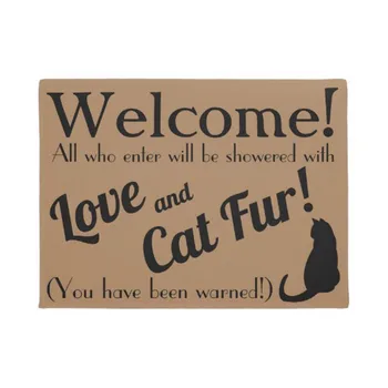 Personalize Love and Cat Fur Funny Welcome Doormat Home Decoration Entry Non-slip Door Mat Rubber Washable Floor Carpet
Personalize Love and Cat Fur Funny Welcome Doormat Home Decoration Entry Non-slip Door Mat Rubber Washable Floor Carpet