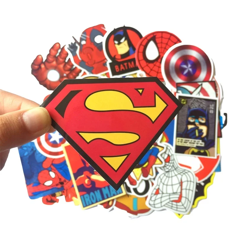 50Pcs Marvel Superheroes Sticker Batman Spiderman Hulk Deadpool Logo Waterproof Luggage Motorcycle Notebook Bicycles Stickers
50Pcs Marvel Superheroes Sticker Batman Spiderman Hulk Deadpool Logo Waterproof Luggage Motorcycle Notebook Bicycles Stickers