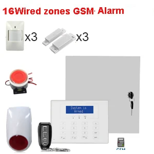 DIY Security alarm system set wired Sim card alarm system 16 wired zones wired door sensor, wired motion sensors alarms
DIY Security alarm system set wired Sim card alarm system 16 wired zones wired door sensor, wired motion sensors alarms