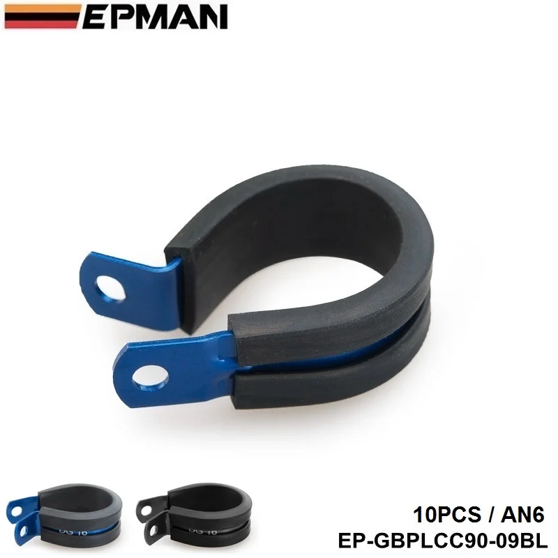10PCS x Aluminum Rubber Lined Cushioned P Clamp ID 14.3mm AN6 SS Hose BLACK/BLUE EP-GBPLCC90-09
10PCS x Aluminum Rubber Lined Cushioned P Clamp ID 14.3mm AN6 SS Hose BLACK/BLUE EP-GBPLCC90-09
