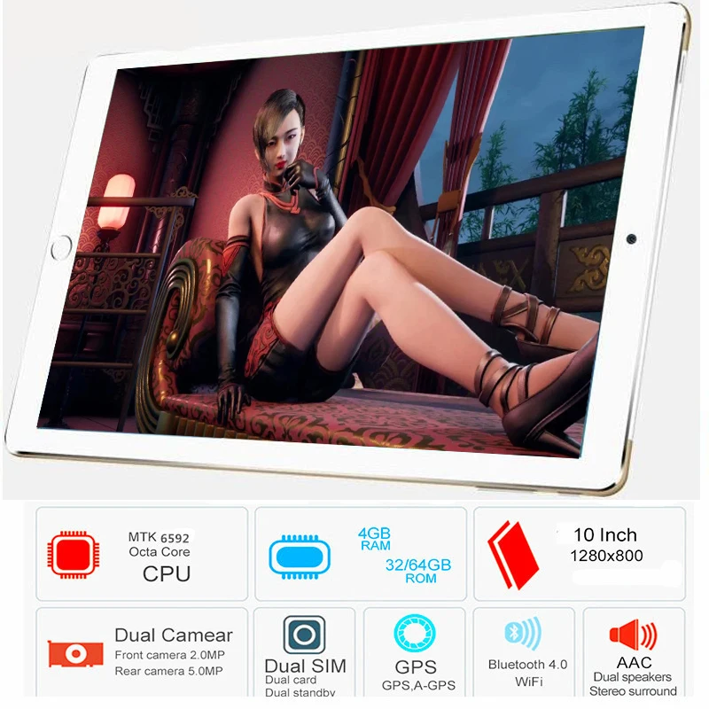 10' Android 6.0 P80 MTK6592 Octa Core IPS 4G RAM 32G ROM Cellular Dual SIM Phone Tablet PC 3G WCDMA 2G GSM GPS WIFI Bluetooth
10' Android 6.0 P80 MTK6592 Octa Core IPS 4G RAM 32G ROM Cellular Dual SIM Phone Tablet PC 3G WCDMA 2G GSM GPS WIFI Bluetooth