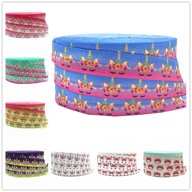 10 yards/lot Unicorn Print Fold Over Elastic FOE Ribbon 16mm for Ponytail Holder Bracelet 9 color pick
10 yards/lot Unicorn Print Fold Over Elastic FOE Ribbon 16mm for Ponytail Holder Bracelet 9 color pick