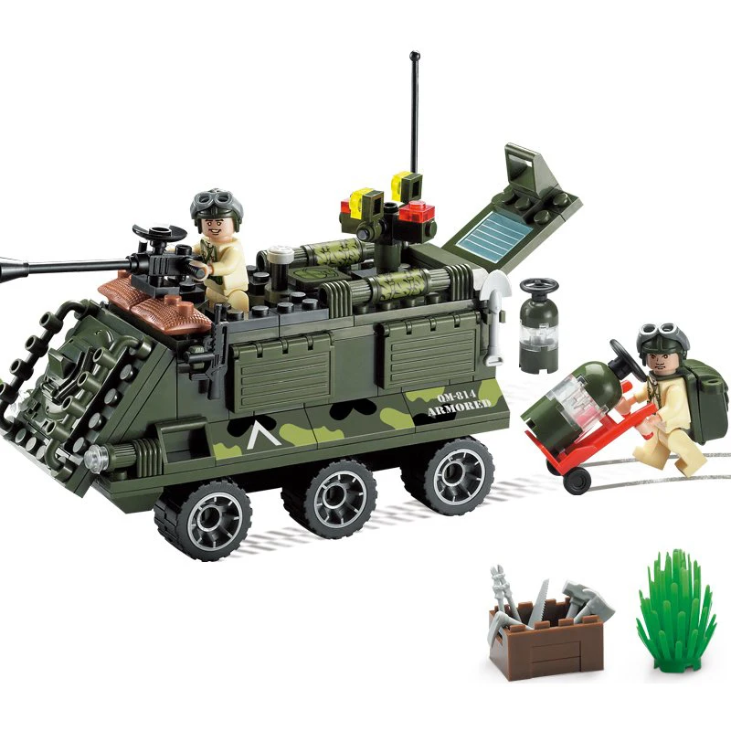 Models building toy 814 167Pcs Military Army Truck Panzer Building Blocks compatible with lego military toys & hobbies | Игрушки и