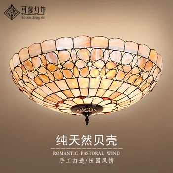20inch European style Tiffany ceiling light natural shell handmade led round personalized lighting
20inch European style Tiffany ceiling light natural shell handmade led round personalized lighting
