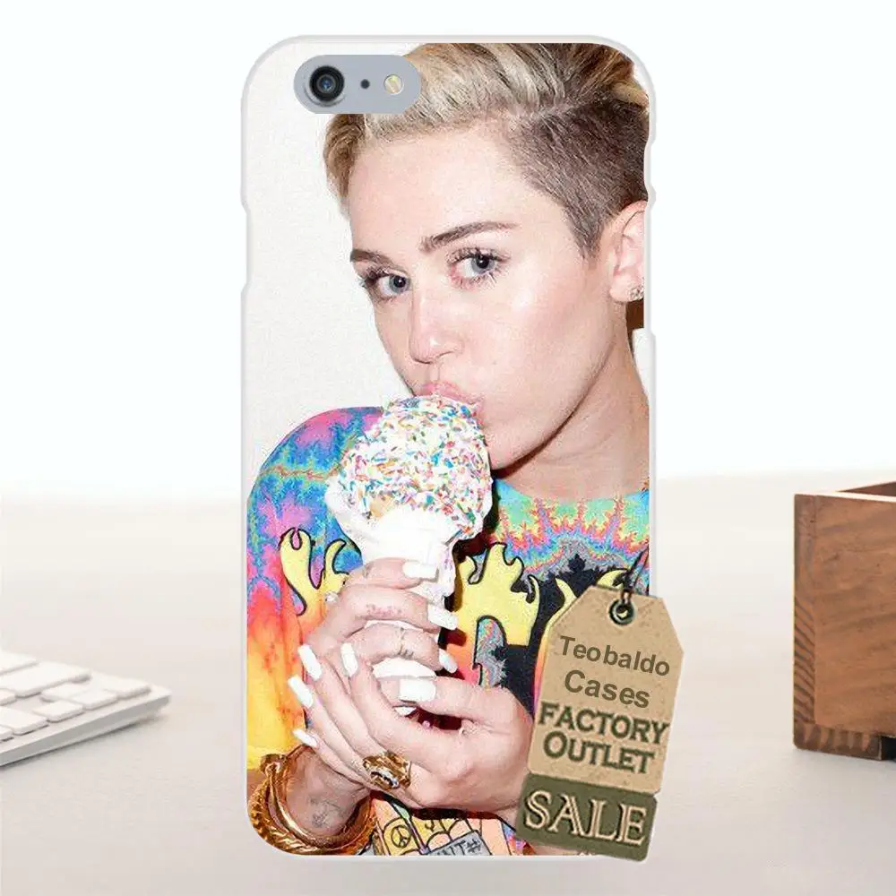 TPU чехол для телефона Apple iPhone 4 4S 5 5C SE 6 6S 7 8 Plus X LG G4 G5 G6 K4 K7 K8 K10 Miley Cyrus мороженое |