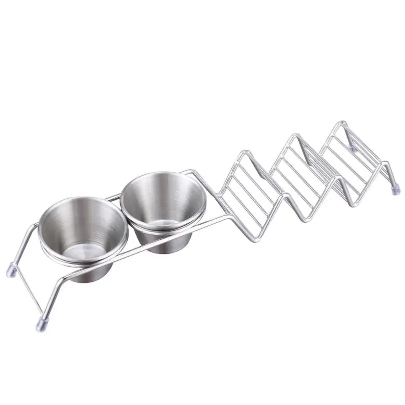 Wave Shape Stainless Steel Taco Holder Stand Rack With Cup Kitchen Food Holders JUNE12 
Wave Shape Stainless Steel Taco Holder Stand Rack With Cup Kitchen Food Holders JUNE12