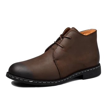Fashion Ankle Boots Winter Ankle Boots Pu Leather Men Boots Work Shoes Round Toe Lace-Up Men's hoes Black hiking Sneaker %A208
Fashion Ankle Boots Winter Ankle Boots Pu Leather Men Boots Work Shoes Round Toe Lace-Up Men's hoes Black hiking Sneaker %A208