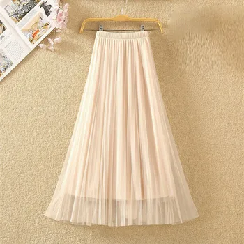 fashion 2 Layered Tulle Skirts Womens High Waist Swing Dolly Mesh Tutu Spring and summer Midi Skirt Faldas Saias Jupe
fashion 2 Layered Tulle Skirts Womens High Waist Swing Dolly Mesh Tutu Spring and summer Midi Skirt Faldas Saias Jupe