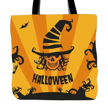 Happy Halloween Designs Printing Tote Bag For Shopping Food Convenience Women Shoulder White Canvas Hand Bags Skull In Hat
Happy Halloween Designs Printing Tote Bag For Shopping Food Convenience Women Shoulder White Canvas Hand Bags Skull In Hat