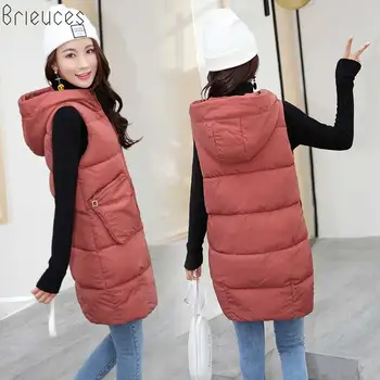 Br Fashion Women Vests Waistcoat 2020 Autumn Winter Mid-long Down Cotton Padded Vest Female Sleeveless Jackets Hooded Coat
Br Fashion Women Vests Waistcoat 2020 Autumn Winter Mid-long Down Cotton Padded Vest Female Sleeveless Jackets Hooded Coat