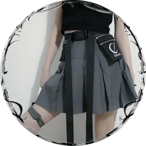 Deconstruction color matching function wind girl pocket leg ring street skirt pleated skirts TBM-S4
Deconstruction color matching function wind girl pocket leg ring street skirt pleated skirts TBM-S4