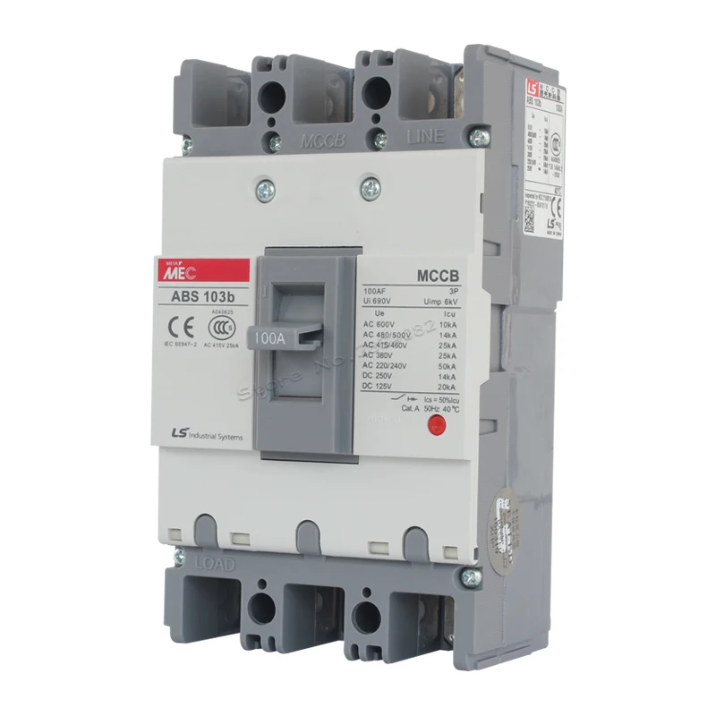 20A 30A 40A 50A 60A 75A 100AMoulded case circuit breaker 3p 3 pole 50Hz 600V ABS-103b
20A 30A 40A 50A 60A 75A 100AMoulded case circuit breaker 3p 3 pole 50Hz 600V ABS-103b