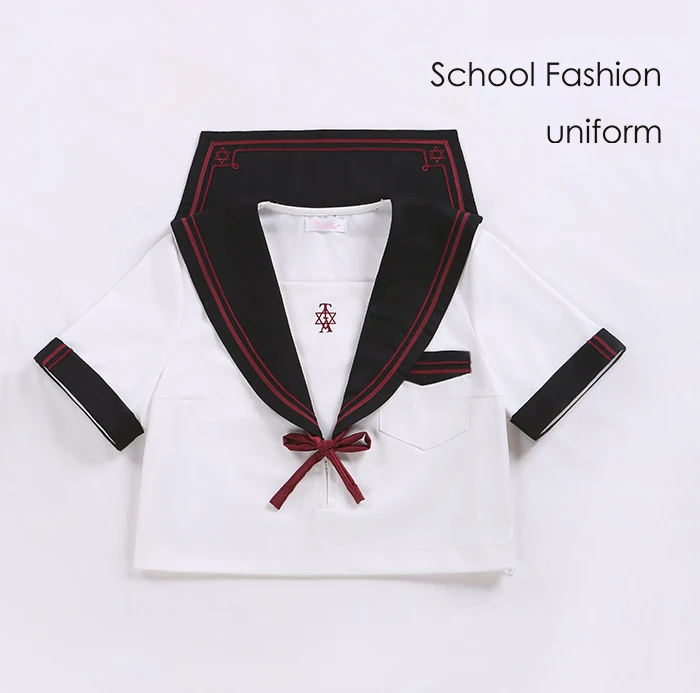 Hexagram Embroidery Bad Girl Black Collar Japanese JK Uniform Tops Sailor Collar Blouse Shirt Lolita Cute
Hexagram Embroidery Bad Girl Black Collar Japanese JK Uniform Tops Sailor Collar Blouse Shirt Lolita Cute