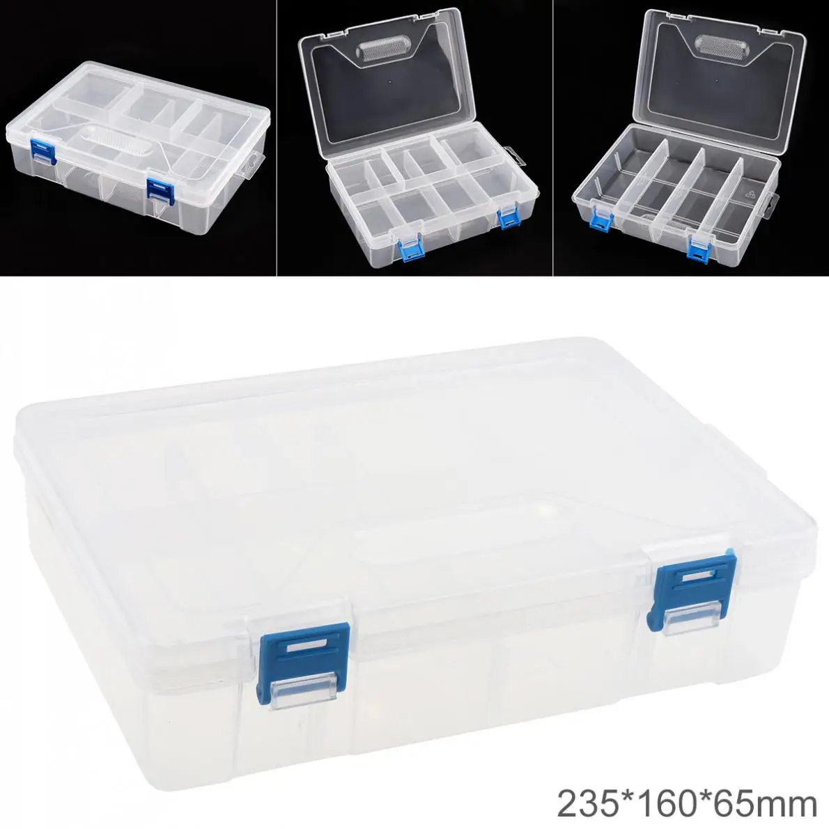 9 Inch Durable Transparent White PP Plastic Portable Multifunctional Double-layer Storage Tool Box with 235mm Length
9 Inch Durable Transparent White PP Plastic Portable Multifunctional Double-layer Storage Tool Box with 235mm Length