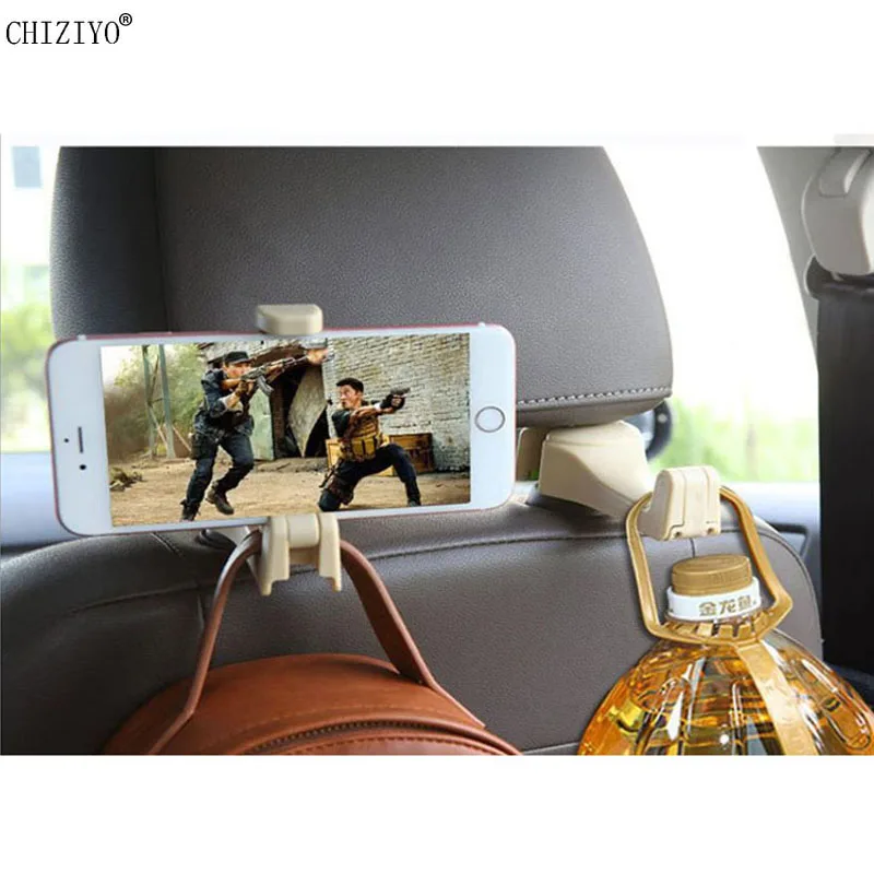 2 In 1 Car Headrest Hook With Phone Holder Seat Back Hanger Black Beige For Bag Handbag Mobile Phone CHIZIYO
2 In 1 Car Headrest Hook With Phone Holder Seat Back Hanger Black Beige For Bag Handbag Mobile Phone CHIZIYO