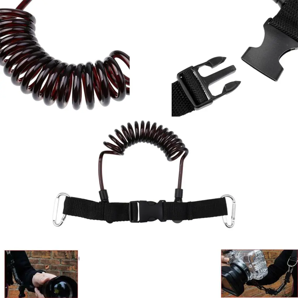 Underwater Scuba Diving Camera Light Lanyard Stainless Steel Coil Lanyard & Clip Buckles Dive Gear Accessory Holder
Underwater Scuba Diving Camera Light Lanyard Stainless Steel Coil Lanyard & Clip Buckles Dive Gear Accessory Holder