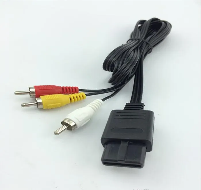 Фото 180 см AV TV RCA видео шнур кабель для игрового кубика/для SNES gameccube/для Nintendo N64 64 оптовая