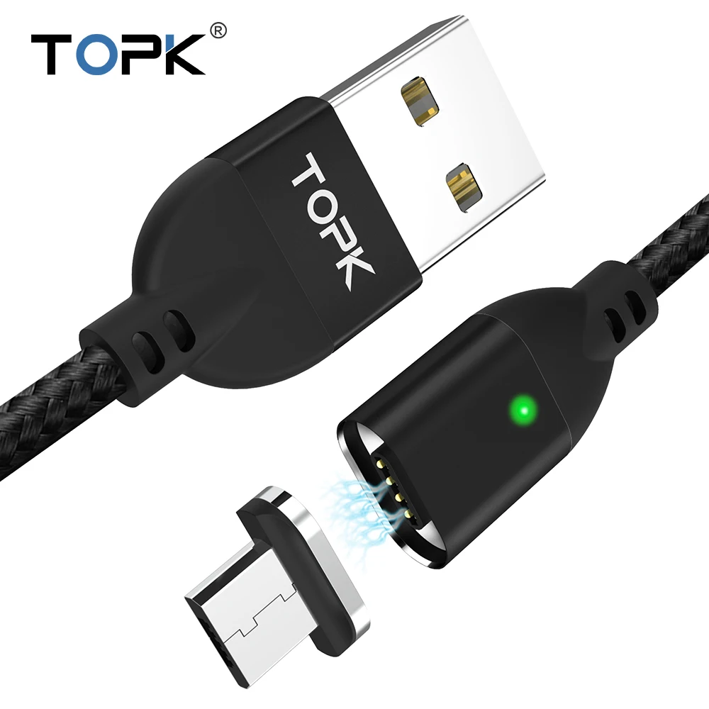 TOPK Q-FLine Micro USB Magnetic Cable Nylon Braided Fast Charge & Data Charging cable for Samsung Xiaomi Huawei Micro USB Cable
TOPK Q-FLine Micro USB Magnetic Cable Nylon Braided Fast Charge & Data Charging cable for Samsung Xiaomi Huawei Micro USB Cable