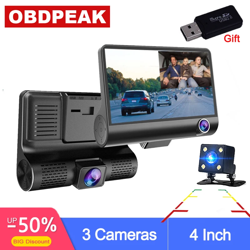 Car DVR 3 Cameras Lens 4.0 Inch Dash Camera Dual Lens With Rearview Camera Video Recorder Auto Registrator Dash Cam Dvrs
Car DVR 3 Cameras Lens 4.0 Inch Dash Camera Dual Lens With Rearview Camera Video Recorder Auto Registrator Dash Cam Dvrs