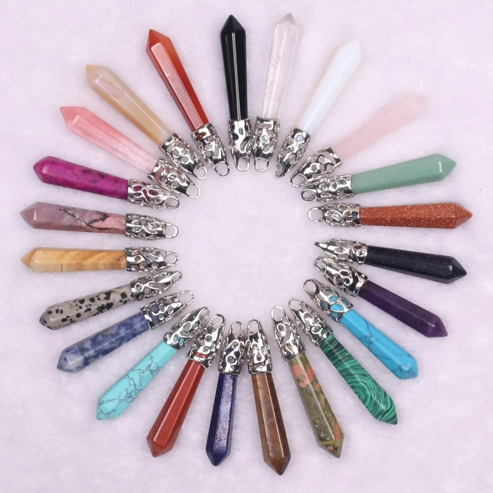50pcs/lot Fast Ship Wholesale Women‘s Necklace Pendant Natural Stone Crystal Moonstone Hexagonal Column Bullet Necklaces Jewelry
50pcs/lot Fast Ship Wholesale Women‘s Necklace Pendant Natural Stone Crystal Moonstone Hexagonal Column Bullet Necklaces Jewelry