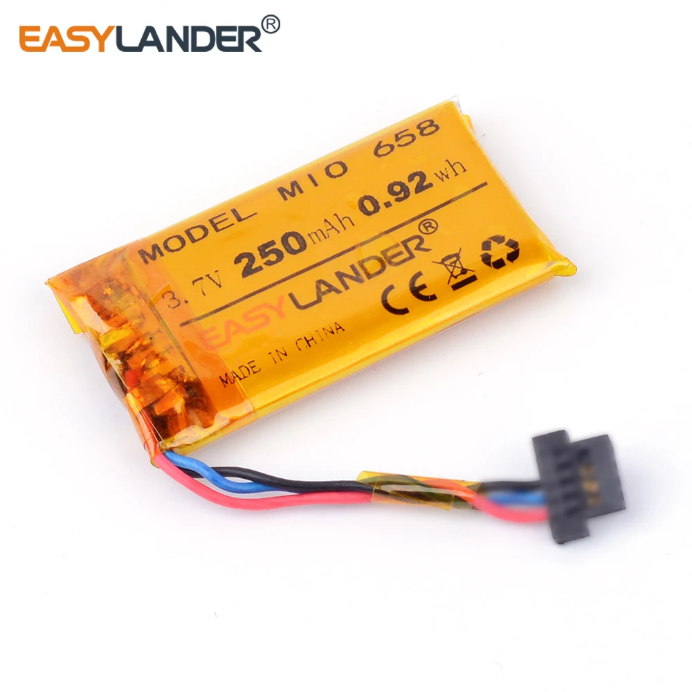 Rechargeable li Polymer battery For DVR GPS toys MIO mivue 658 368A Mio 786 Driving recorder 3.7V 250mAh | Электроника