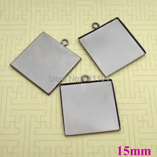 15x15mm New Gunmetal Black Plated Copper Blank Bases Square Bezel cups w/ a loop Cabochon Settings Pendant Findings Wholesale
15x15mm New Gunmetal Black Plated Copper Blank Bases Square Bezel cups w/ a loop Cabochon Settings Pendant Findings Wholesale