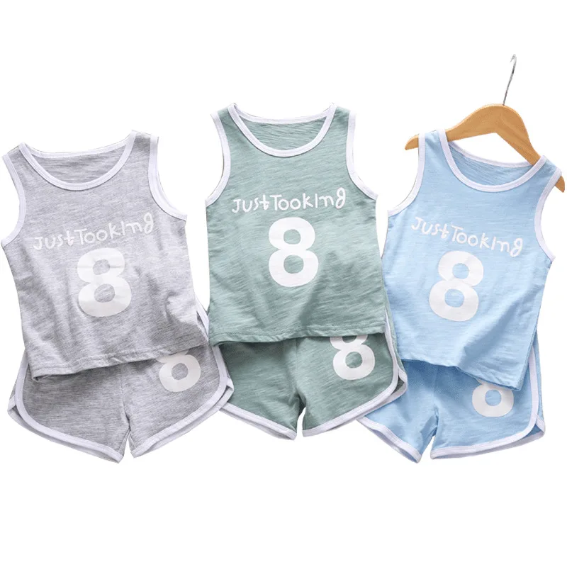 Boys Clothing Sets 2019 New Baby Girl Outfits Kids Boy Summer Clothes Letter Print Cotton Thin Vest Top T Shirt+ Shorts 2PCS Set
Boys Clothing Sets 2019 New Baby Girl Outfits Kids Boy Summer Clothes Letter Print Cotton Thin Vest Top T Shirt+ Shorts 2PCS Set