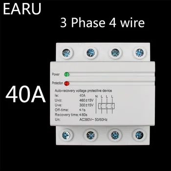 1pc 40A 380V 3P+N Din Rail Self Recovery Restore Automatic Reconnect Over & Under Voltage Lightening Protection Protective Relay
1pc 40A 380V 3P+N Din Rail Self Recovery Restore Automatic Reconnect Over & Under Voltage Lightening Protection Protective Relay