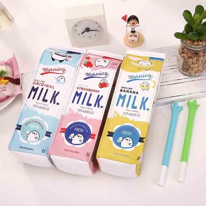 Cute Korea Kawaii Pencil Case School Pencil Case for Girls Boys Leather Milk Pen Box Pencilcase Stationery Bag School Supplies
Cute Korea Kawaii Pencil Case School Pencil Case for Girls Boys Leather Milk Pen Box Pencilcase Stationery Bag School Supplies