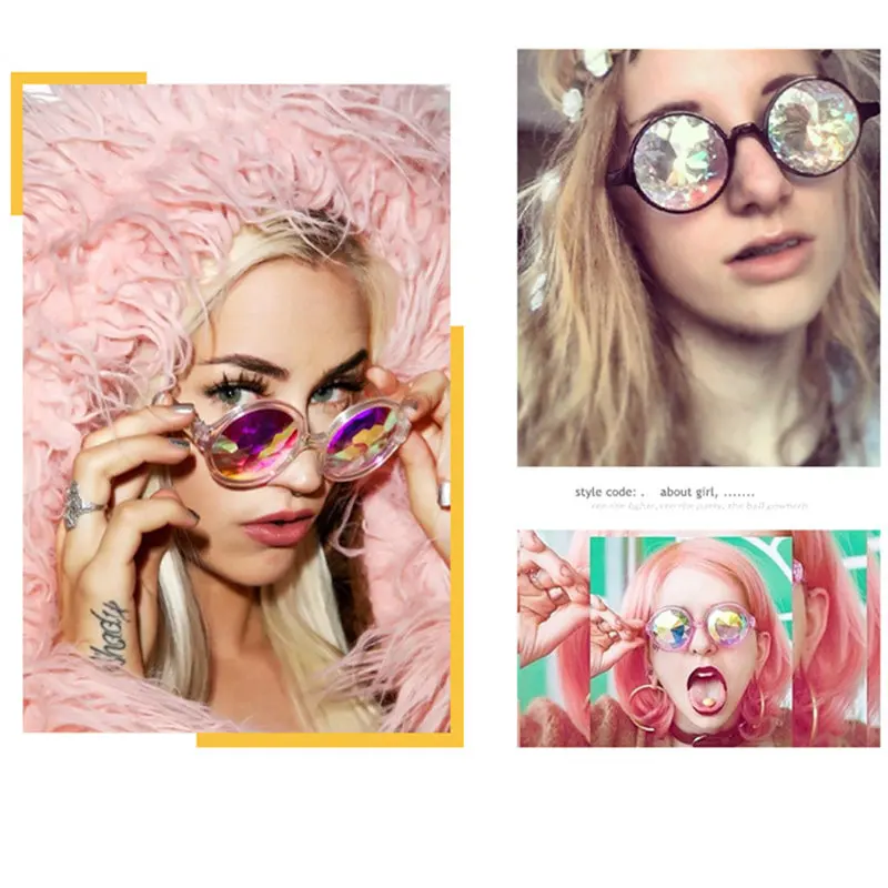 KUJUNY Kaleidoscope Glasses Mosaic Night Show Sunglasses Men Women Holographic Sun Glasses Rave Festival Cosplay Party Children
KUJUNY Kaleidoscope Glasses Mosaic Night Show Sunglasses Men Women Holographic Sun Glasses Rave Festival Cosplay Party Children