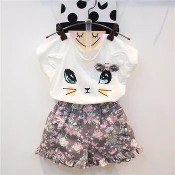 Summer Baby Girls Clothes Kids 2pcs Outfits Adorable Cute Toddler Bow Cartoon Cat T-shirt Floral Pants
Summer Baby Girls Clothes Kids 2pcs Outfits Adorable Cute Toddler Bow Cartoon Cat T-shirt Floral Pants