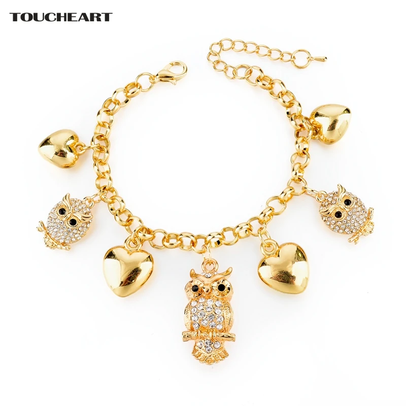 2016 Love Cute Bracelets With Stones Gold Crystal Owl Bracelet For Women Couple Best Friend Summer Trending Jewelry SBR160024
2016 Love Cute Bracelets With Stones Gold Crystal Owl Bracelet For Women Couple Best Friend Summer Trending Jewelry SBR160024