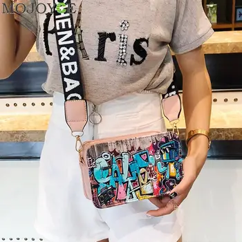 Street Graffiti Women Girls PU Leather Messenger Bags Zipper Casual Shoulder Bag Fashion Version Women Messenger Shopping Bag
Street Graffiti Women Girls PU Leather Messenger Bags Zipper Casual Shoulder Bag Fashion Version Women Messenger Shopping Bag