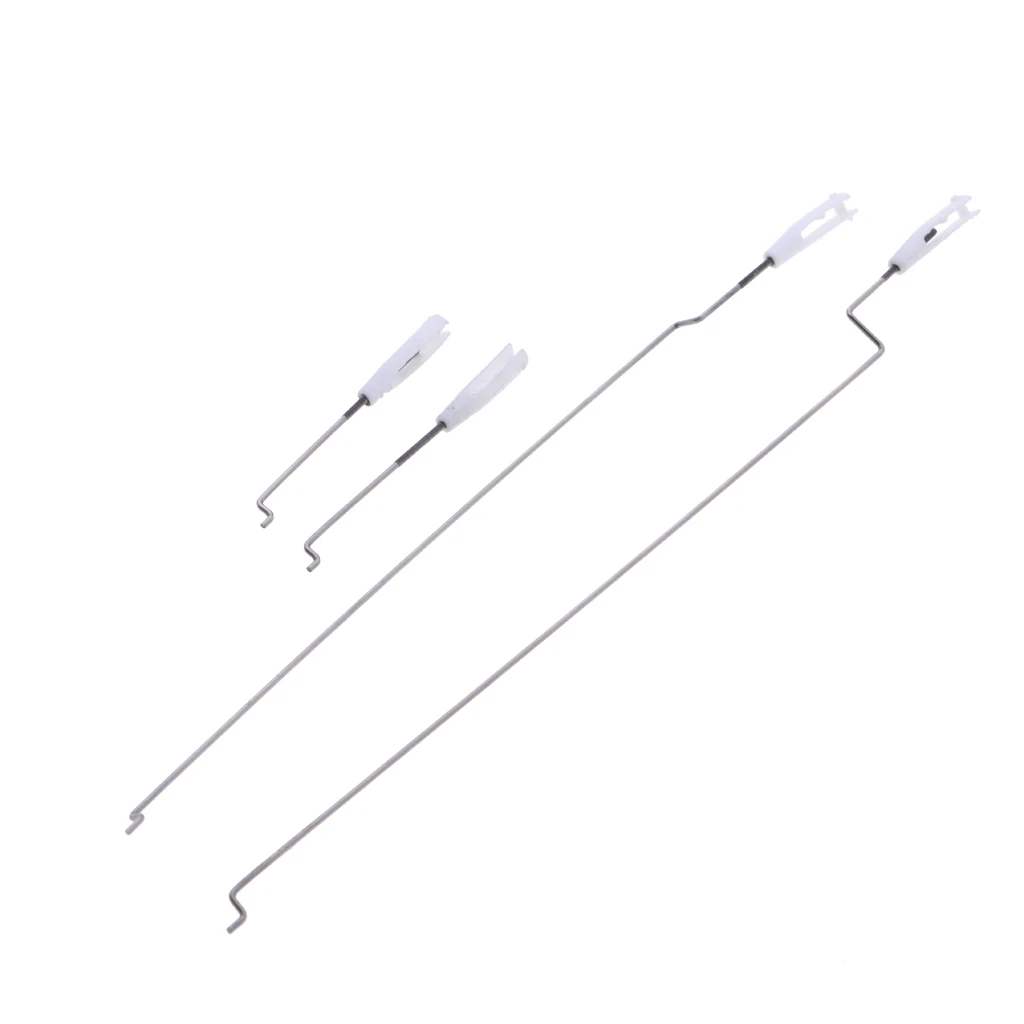 MagiDeal 4pcs Metal Z-Type Steel Wire Pull Rod for Wltoys XK A430 RC Plane Wing and Servo