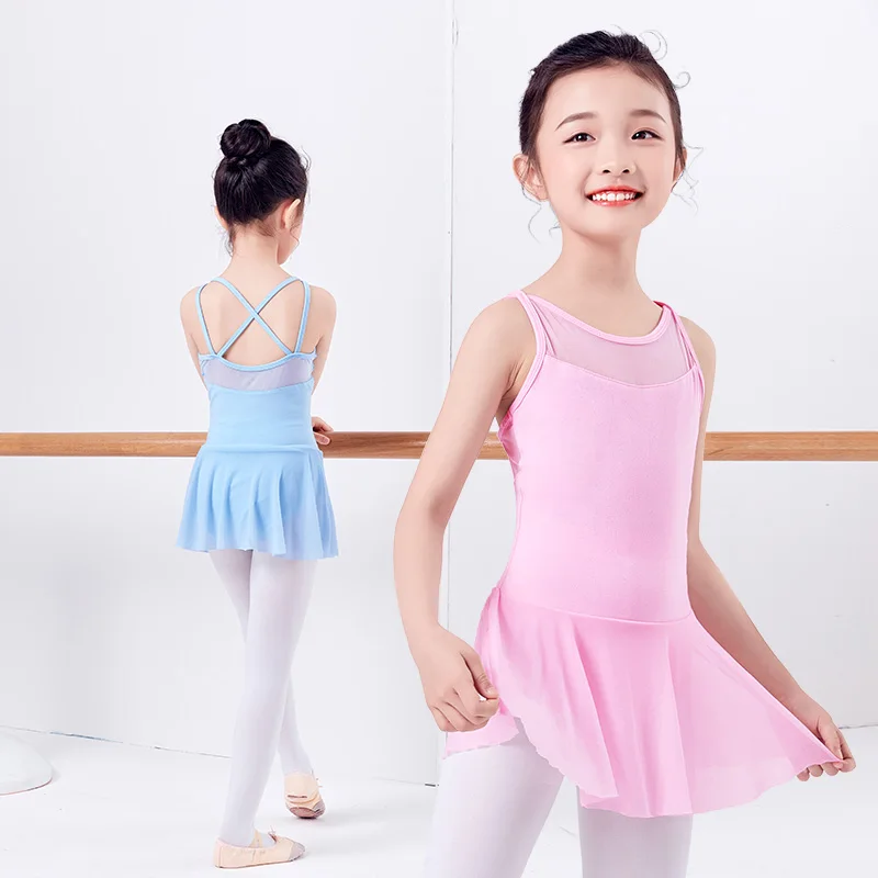 Children Girls Sleeveless Spaghetti Strap Ballet Leotards Kids Dance Ballet Gymnastics Dresses Cotton Leotard With Chiffon Skirt
Children Girls Sleeveless Spaghetti Strap Ballet Leotards Kids Dance Ballet Gymnastics Dresses Cotton Leotard With Chiffon Skirt