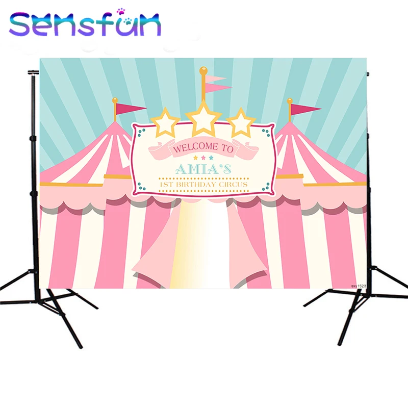 7x5ft Sxy1523 Pink Circus them Photocall baby shower 1st Birthday Custom Photo Studio Backdrop Background Vinyl 220cm x 150cm
7x5ft Sxy1523 Pink Circus them Photocall baby shower 1st Birthday Custom Photo Studio Backdrop Background Vinyl 220cm x 150cm