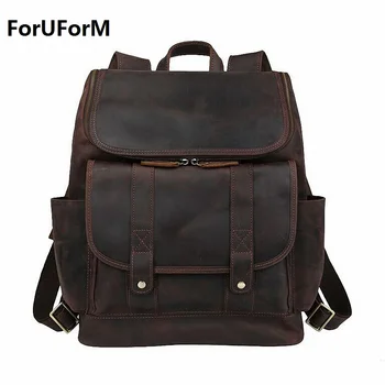 Vintage Genuine Leather Men's Backpack Crazy Horse Cowhide Men Shoulder Bag Backpacks School Travel Bag LI-1317
Vintage Genuine Leather Men's Backpack Crazy Horse Cowhide Men Shoulder Bag Backpacks School Travel Bag LI-1317