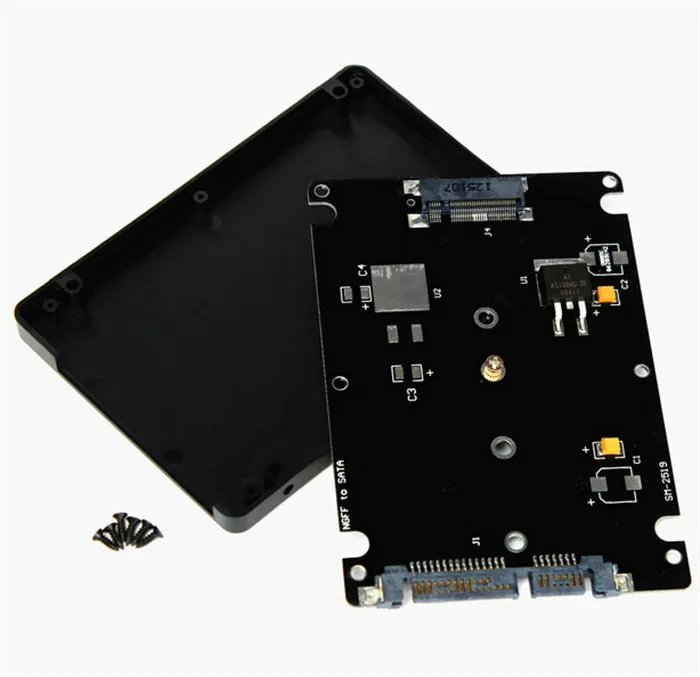 Elistooop Converter Adapter Case B+M Key Socket 2 M.2 NGFF (SATA) SSD to 2.5 SATA Adapter Card Adapter with Black Case
Elistooop Converter Adapter Case B+M Key Socket 2 M.2 NGFF (SATA) SSD to 2.5 SATA Adapter Card Adapter with Black Case