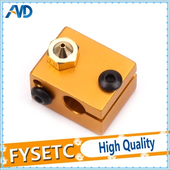 New Golden V6 Aluminum Heater Block All-Metal Oxidation V6 Extruder For HotEnd 20*16*12mm For 3D Printer Parts
New Golden V6 Aluminum Heater Block All-Metal Oxidation V6 Extruder For HotEnd 20*16*12mm For 3D Printer Parts