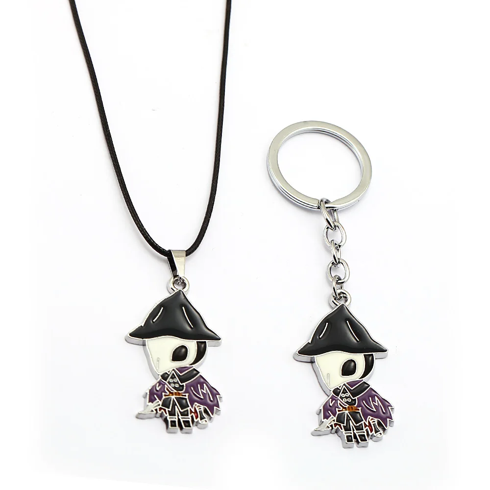 Game Bloodborne Hunter's Hunter Metal Key Chain Enamel Alloy Pendant Necklace Leather Chain Choker Keychain Jewelry for Mens
Game Bloodborne Hunter's Hunter Metal Key Chain Enamel Alloy Pendant Necklace Leather Chain Choker Keychain Jewelry for Mens